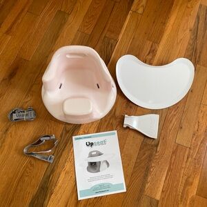 Upseat Baby Floor Seat Booster Chair - pink EUC